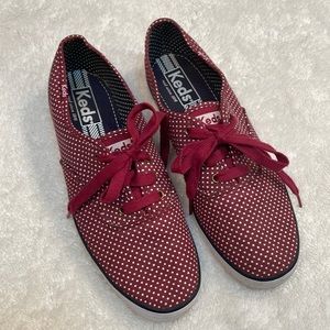 Maroon keds shoes